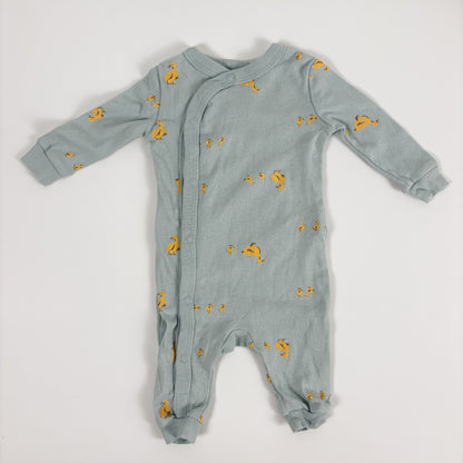 Light Blue Duck Footless Sleeper (0-3M)