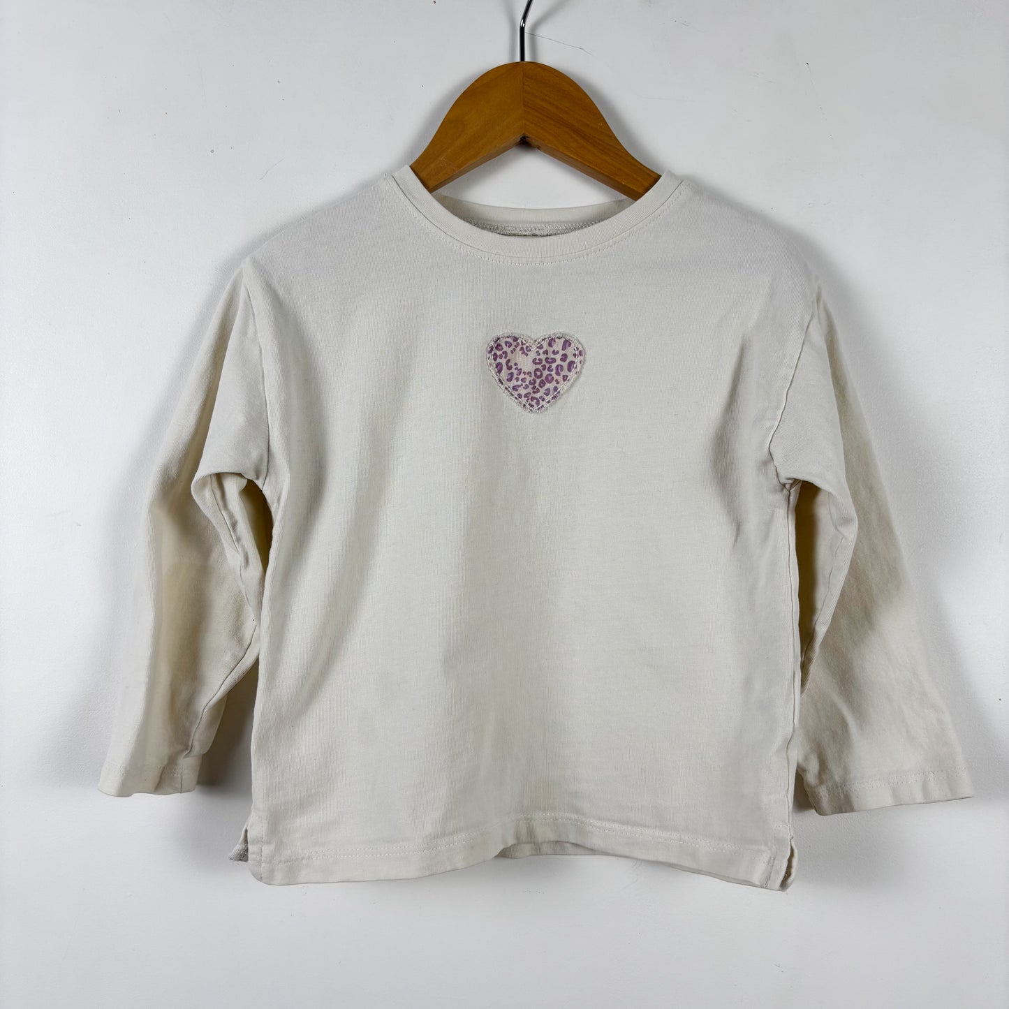 Heart Applique Long Sleeve Shirt (3Y)