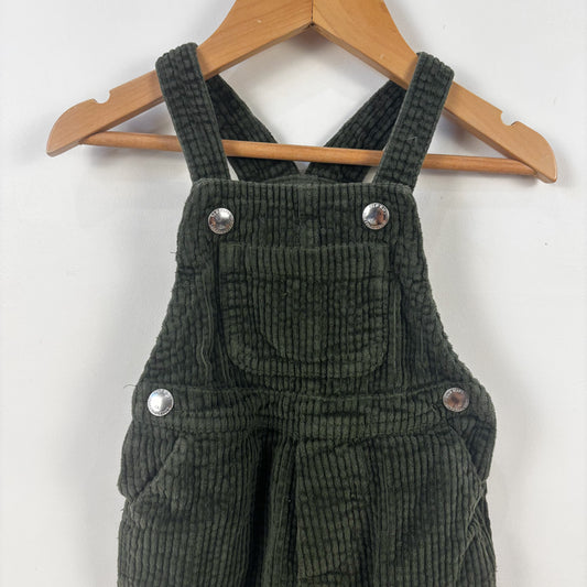 Dark Green Corduroy Overals (6-12M)