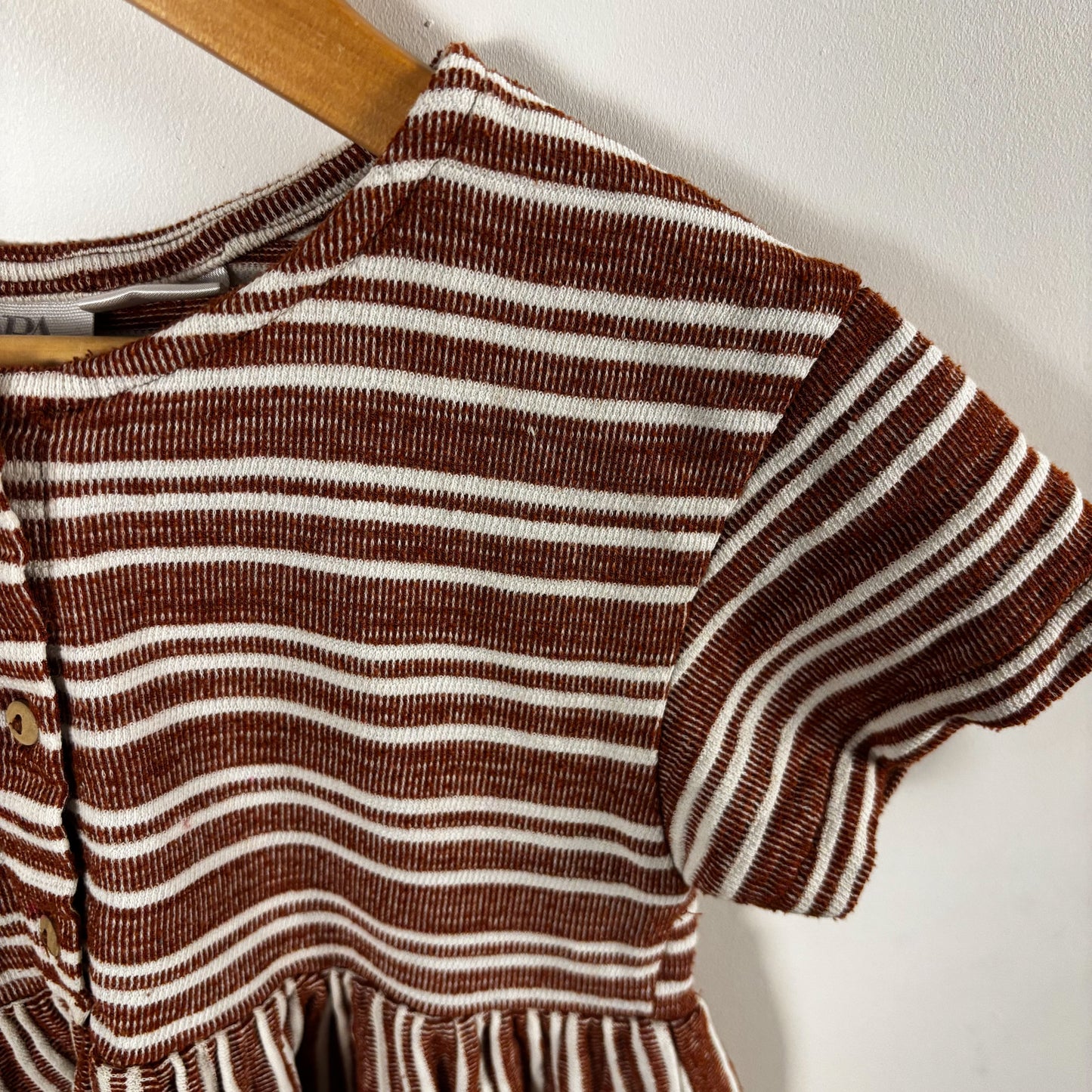 Brown & Cream Striped Dress (4-5Y)