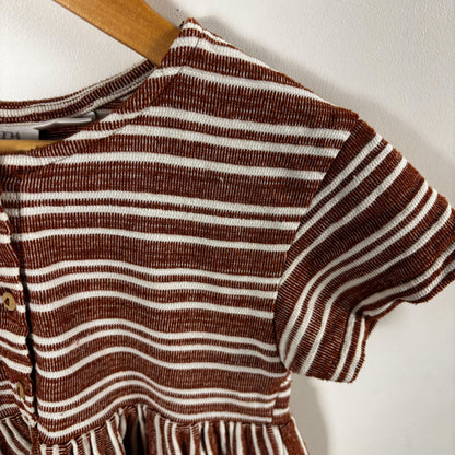 Brown & Cream Striped Dress (4-5Y)