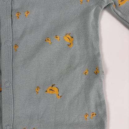 Light Blue Duck Footless Sleeper (0-3M)