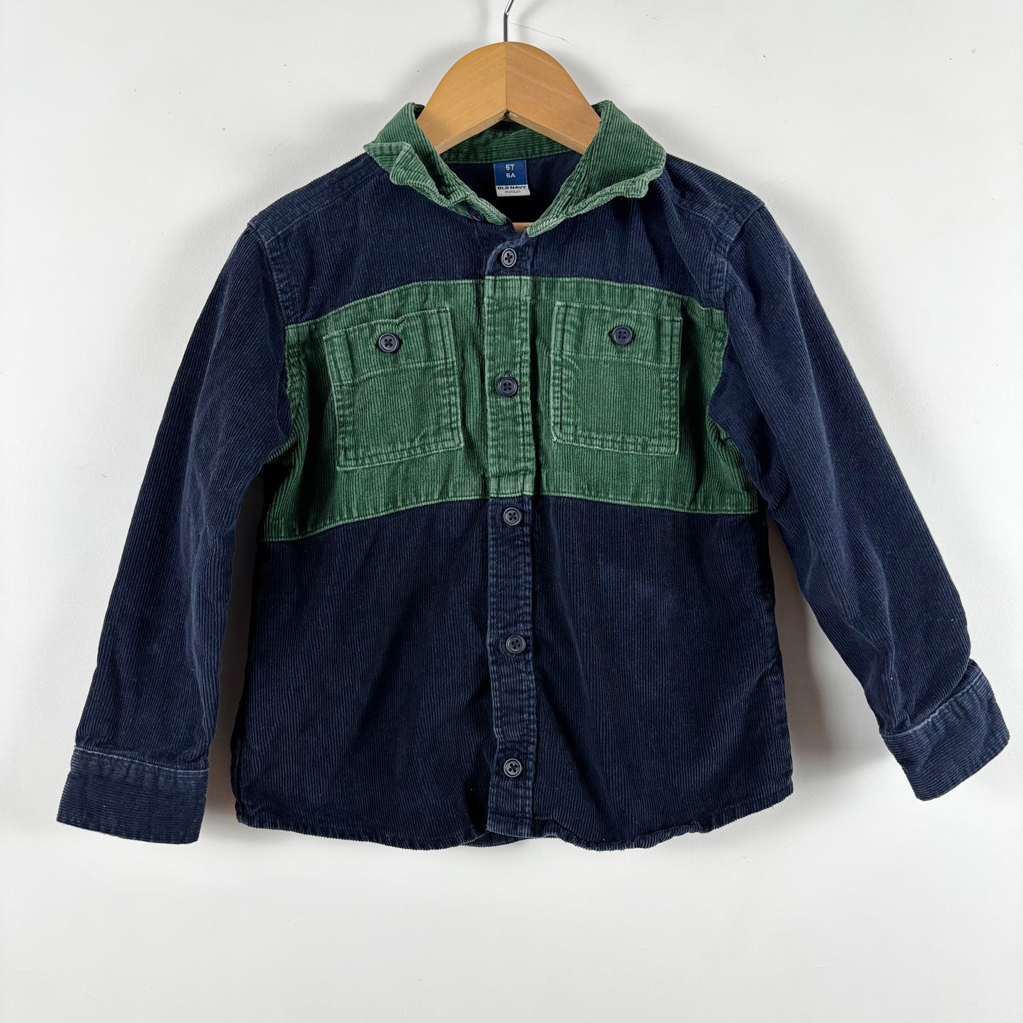Colour Block Corduroy Shirt (5T)
