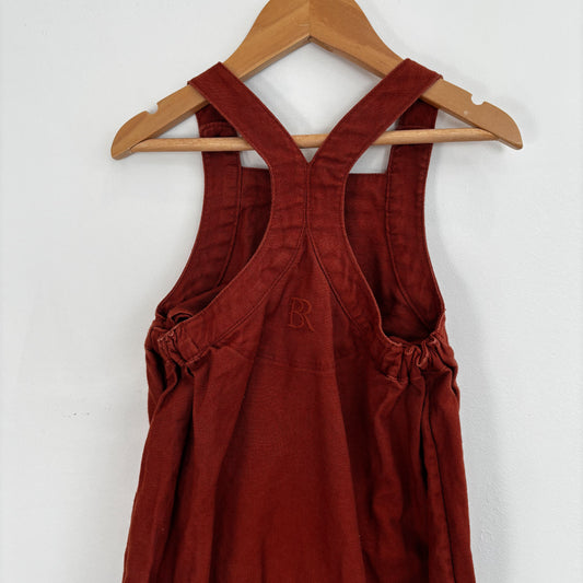 Linen-Cotton Blend Overalls (12-18M)
