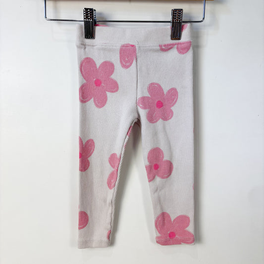 Pink Flower Leggings (6-12 Months)
