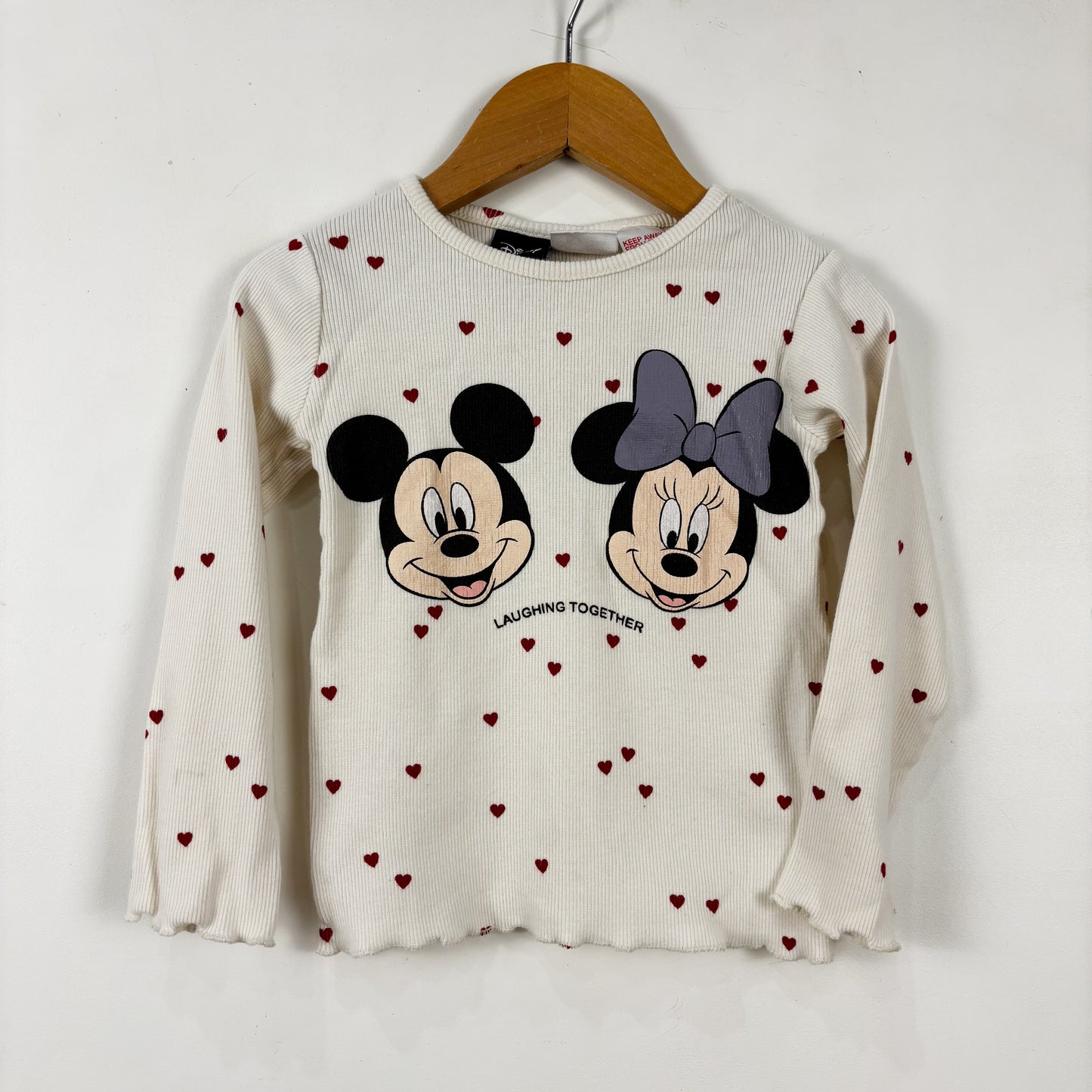 Mouse Character Ribbed Shirt (2-3Y)