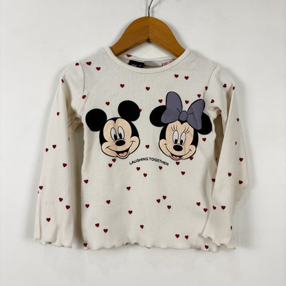 Mouse Character Ribbed Shirt (2-3Y)