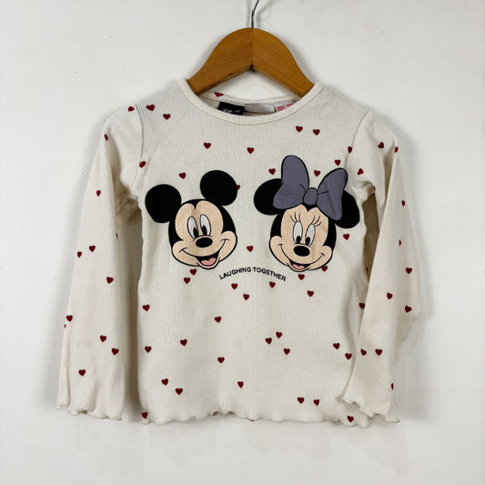 Mouse Character Ribbed Shirt (2-3Y)