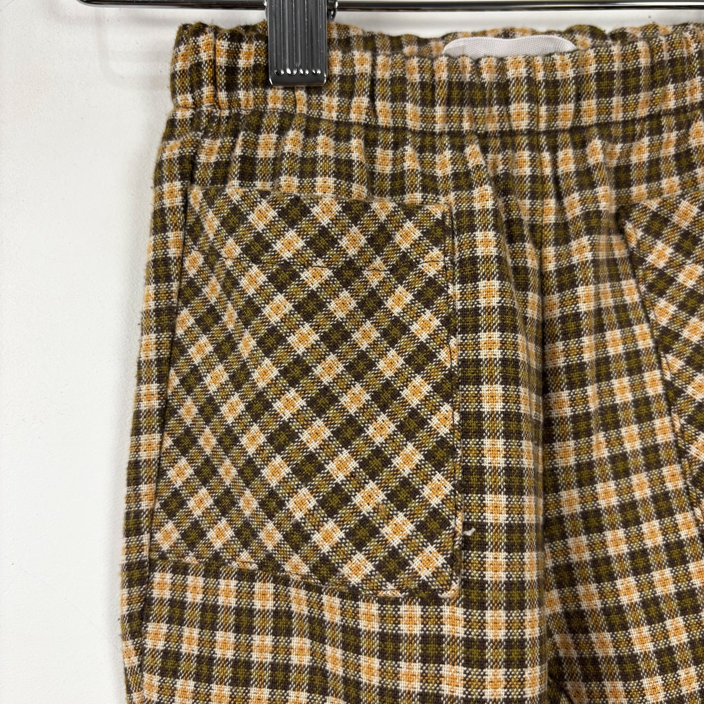 Retro-look Plaid Bellbottom Leggings (3Y)