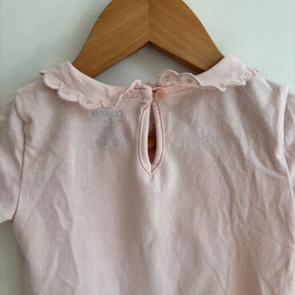 Pink Ruffled Collar Bodysuit (12-18M)