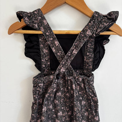Fine Corduroy Floral Overalls (6-12M)