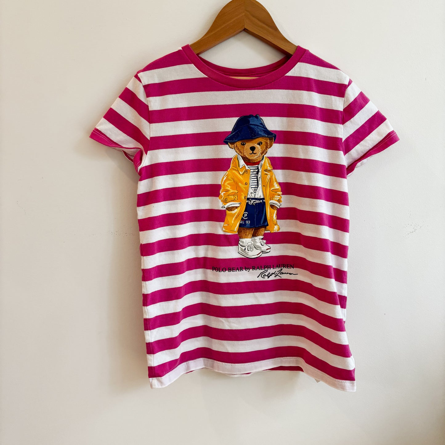 Pink Striped Bear Tee (8-10Y)