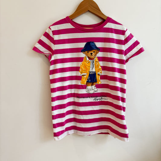 Pink Striped Bear Tee (8-10Y)