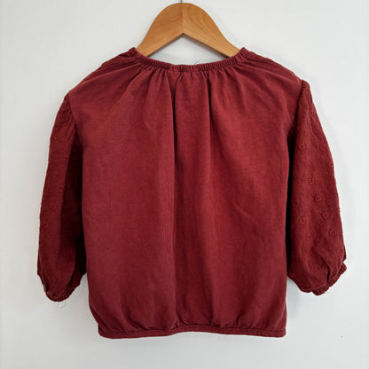 Burgundy Cotton Blouse (18-24M)