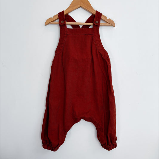 Linen-Cotton Blend Overalls (12-18M)