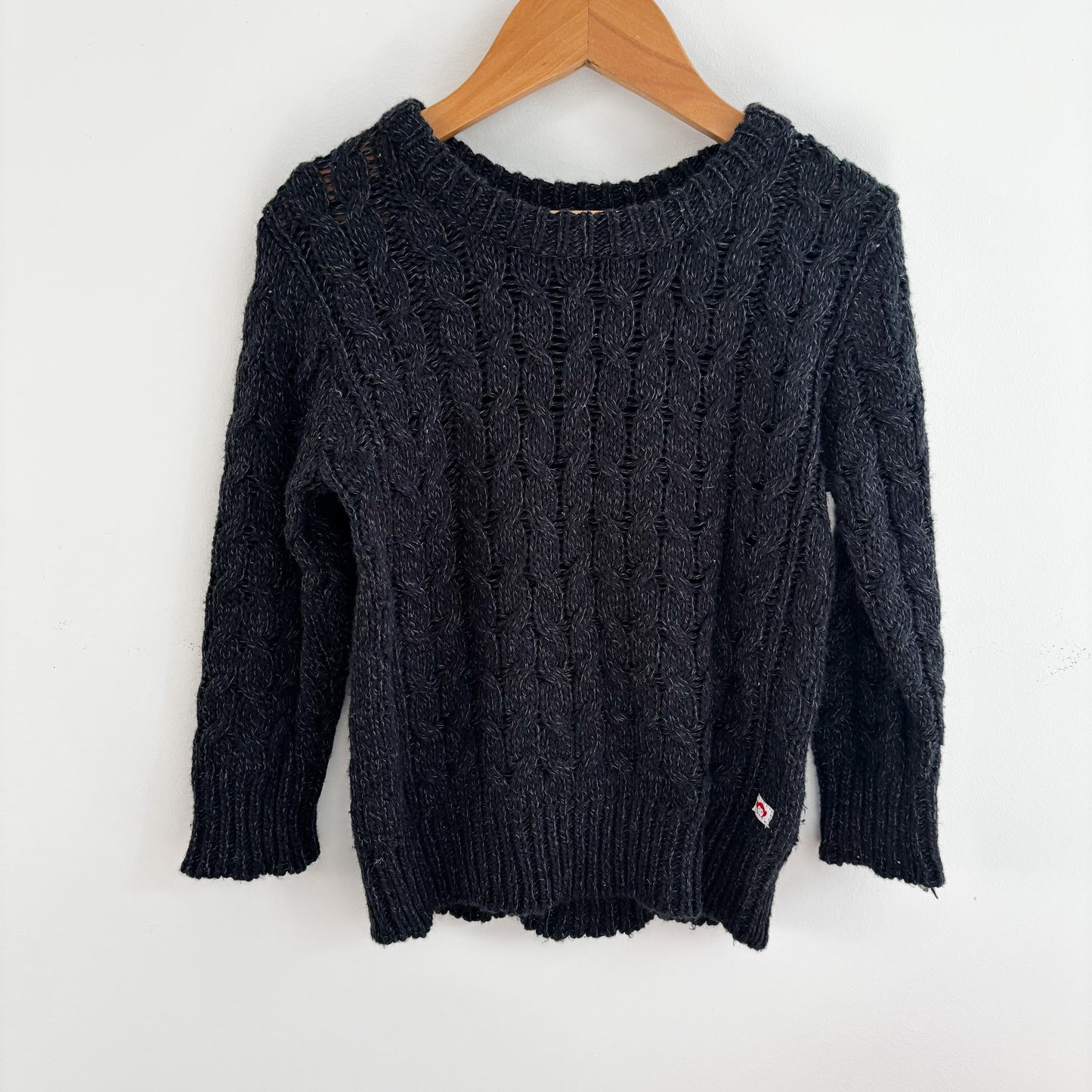 Dark Grey Cable Knit Sweater (2T)