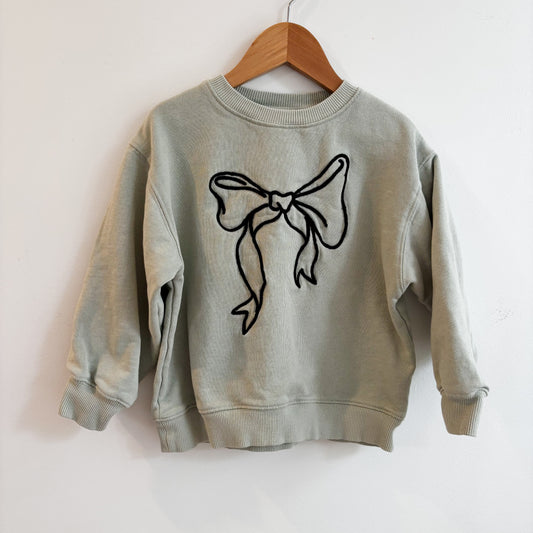 Mint Green Bow Sweatshirt (5Y)