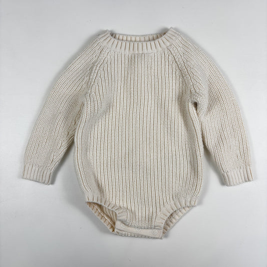 Organic Cream Knit Bodysuit (6-9M)