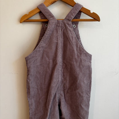 Purple Corduroy Overalls (9-12M)
