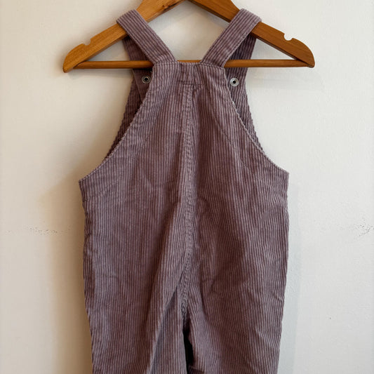 Purple Corduroy Overalls (9-12M)