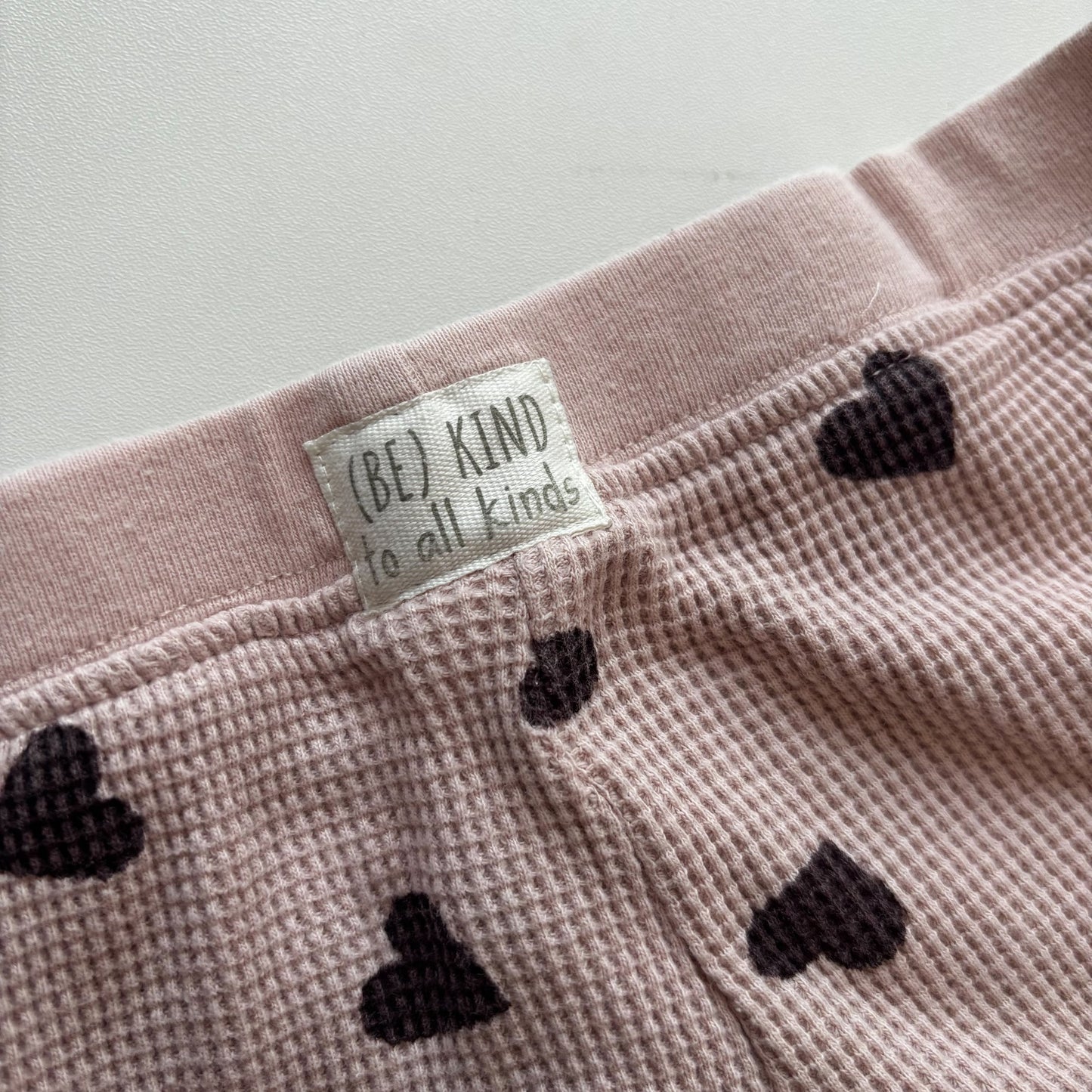 Heart Print Waffle Set (6-9M)