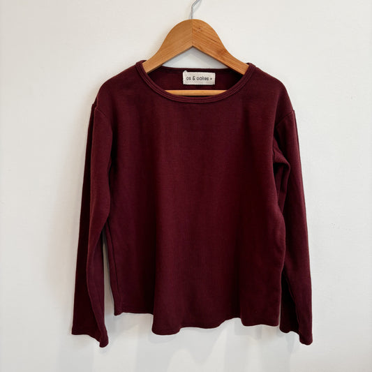 Ribbed Burgundy Long Sleeve Shirt (8Y)