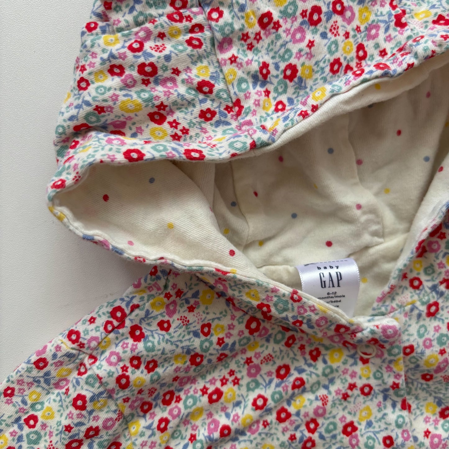 Floral Snap-Up Cotton Jacket (6-12M)