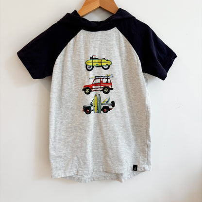 Navy & Grey Hooded Tee (6Y)