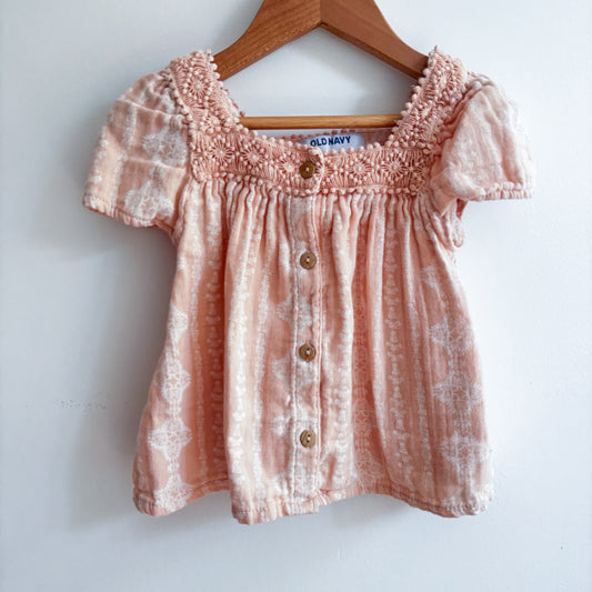 Soft Pink Gauze Top (2T)