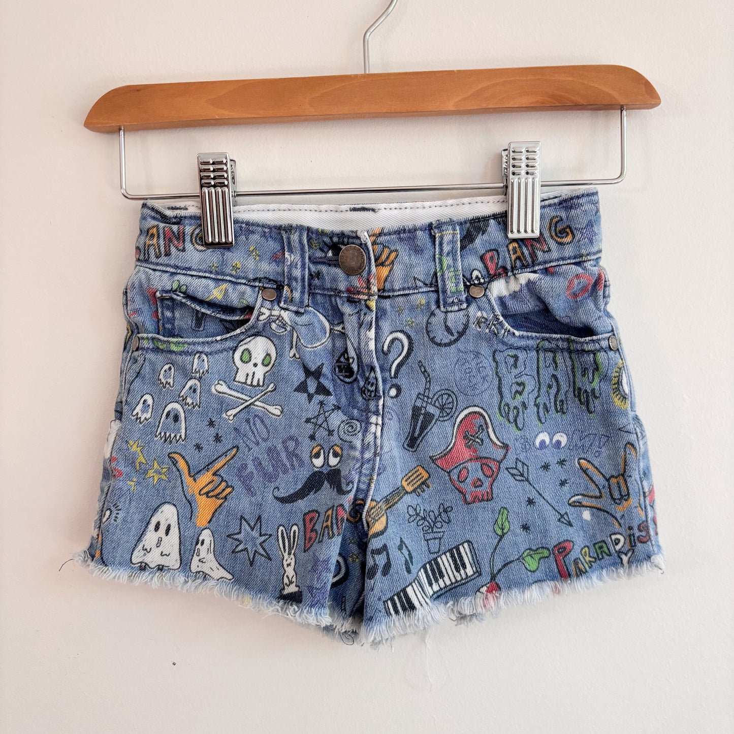 Graffiti Denim Shorts (4Y)