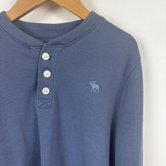 Blue Waffle Knit Long Sleeve (7/8Y)