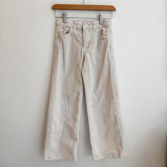 Cream Corduroy Wide Leg Pants (6-7Y)