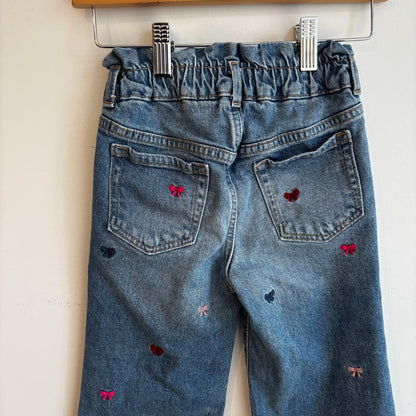 Embroidered Bow Jeans (5Y)