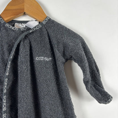 Grey Terry Cozysuit (3-6M)