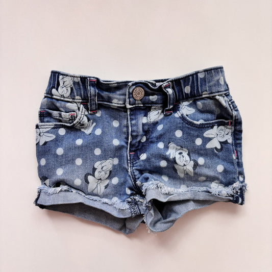 Mouse Character Denim Shorts (4Y)