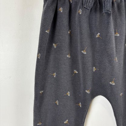 Dark Grey Floral Pants (12-18M)