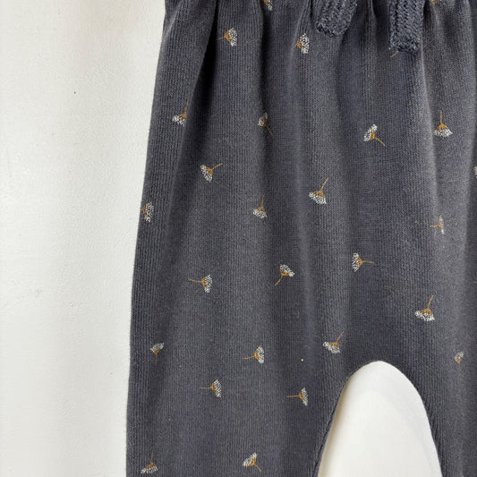 Dark Grey Floral Pants (12-18M)
