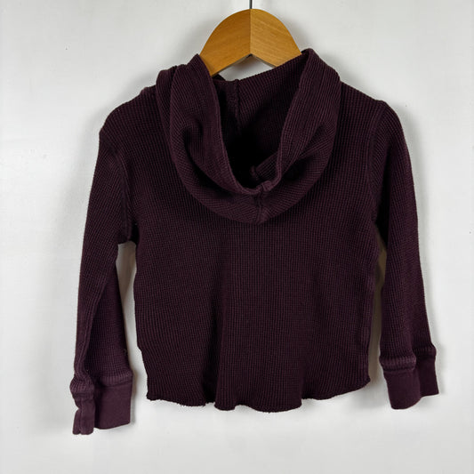 Burgundy Waffle Knit Long Sleeve Shirt (2Y)