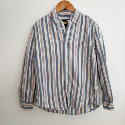Striped Cotton Button-Up Shirt (7Y)