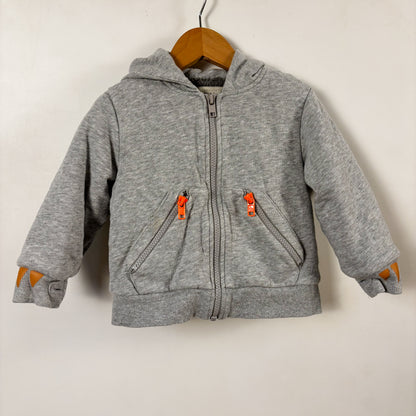 Faux Fur Lined Lion Hoodie (24M)