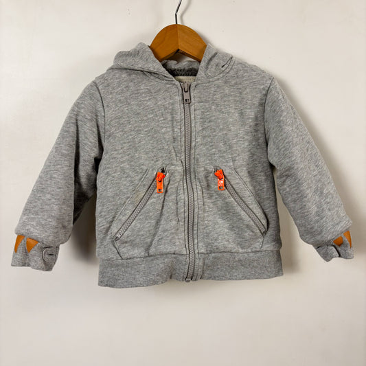 Faux Fur Lined Lion Hoodie (24M)