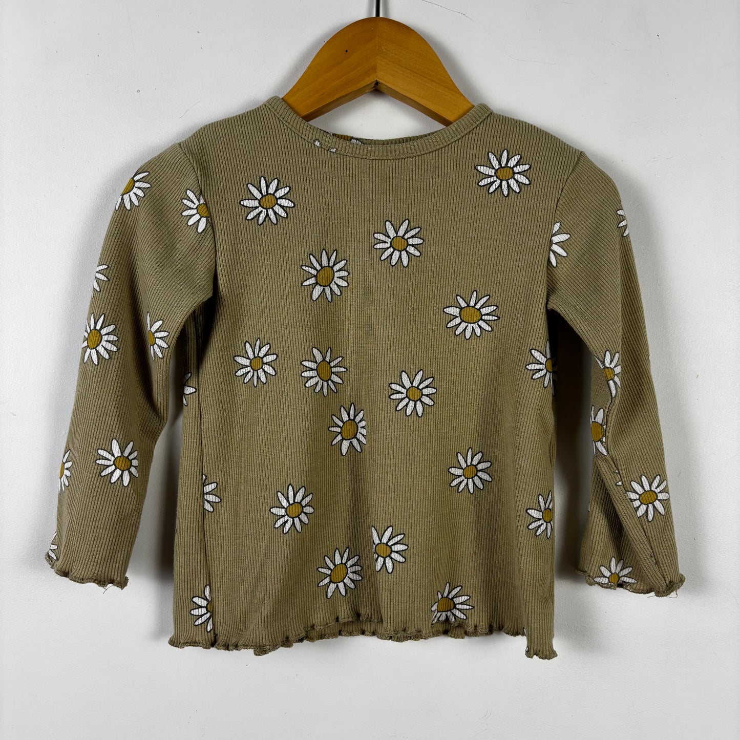 Light Brown Ribbed Long Sleeve Shirt (9-12M)