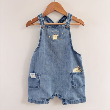 Puppy Character Chambray Shortalls (9-12M)