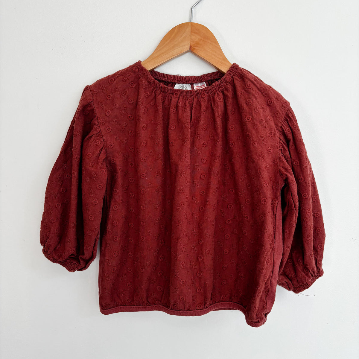 Burgundy Cotton Blouse (18-24M)