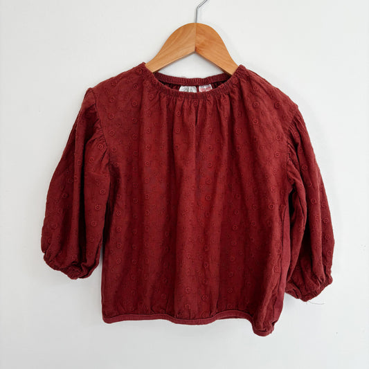 Burgundy Cotton Blouse (18-24M)