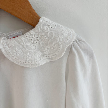 White Lace Collar Long Sleeve (18-24M)