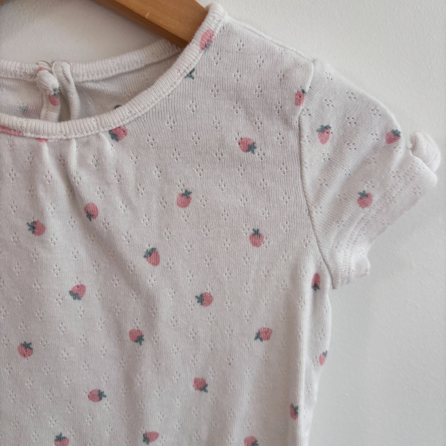 Strawberry Pointelle Bodysuit (12-18M)