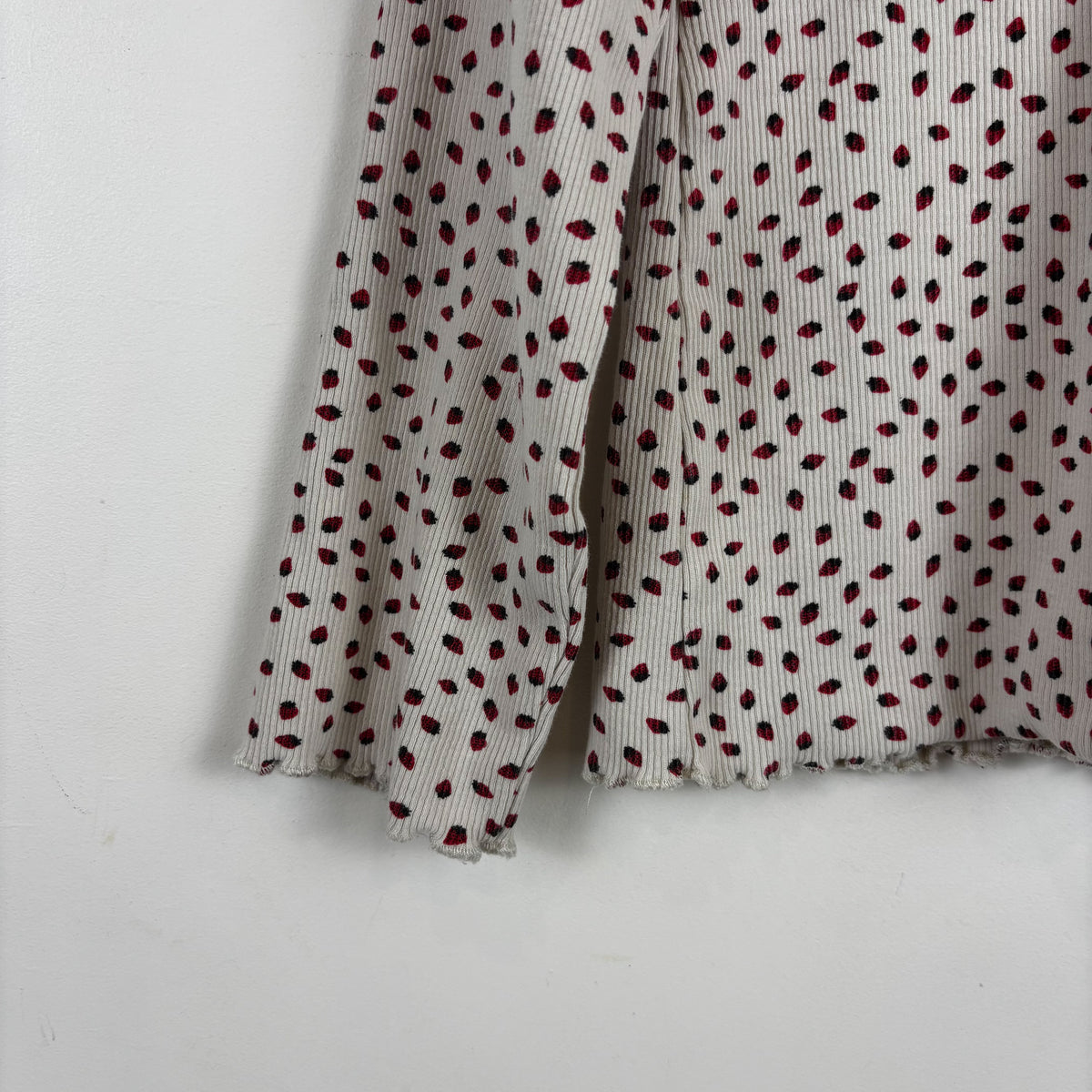 Tiny Strawberry Print Ribbed Shirt (5Y)