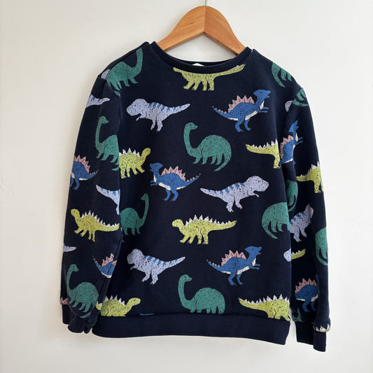 Dino Print Navy Sweatshirt (6Y)