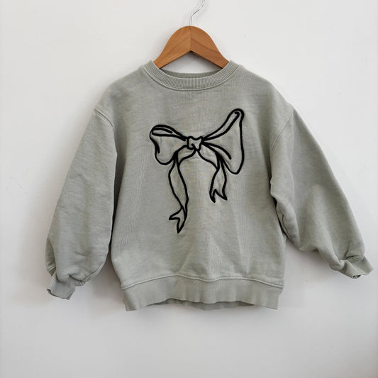 Green Bow Sweatshirt (6Y)